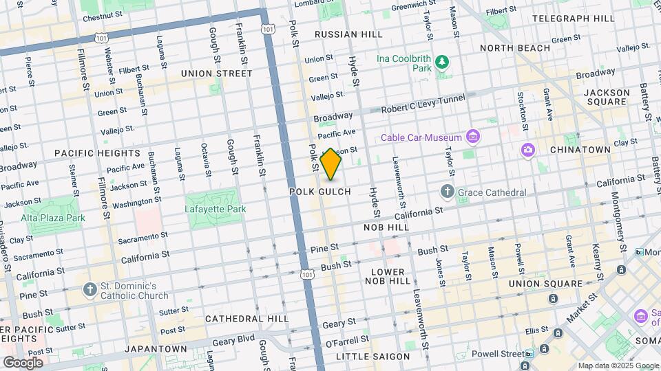 1650 Clay St Map and Location Details