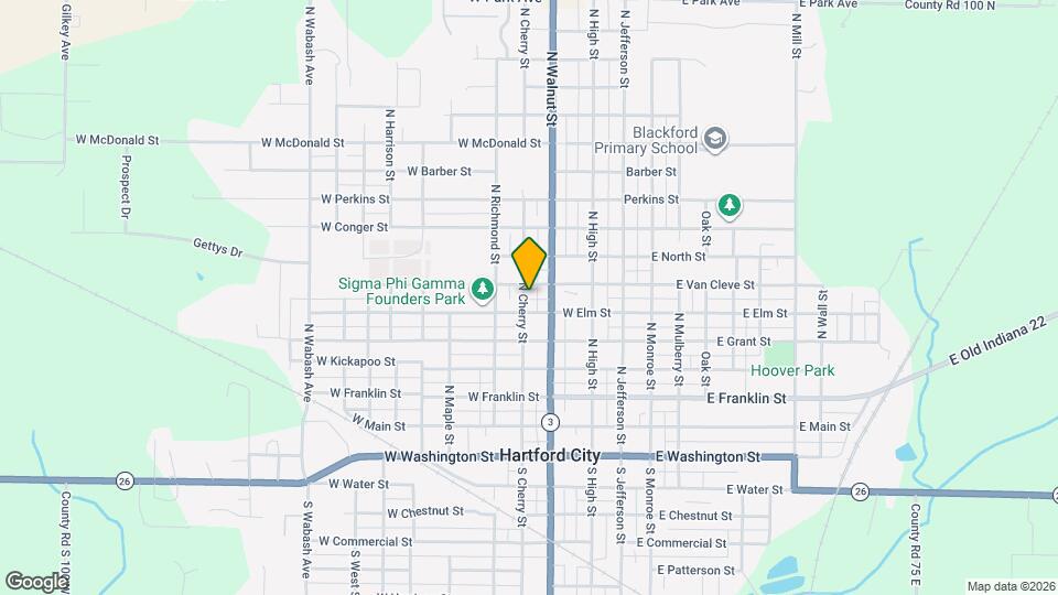 612 N Cherry St Mapa y Detalles de la Ubicación
