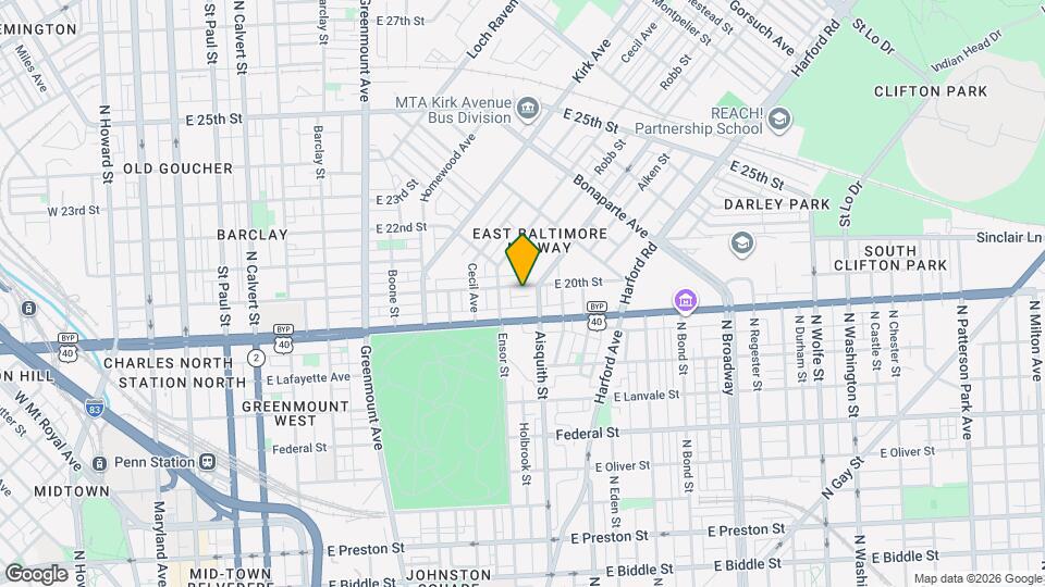 1117 E 20th St Map and Location Details