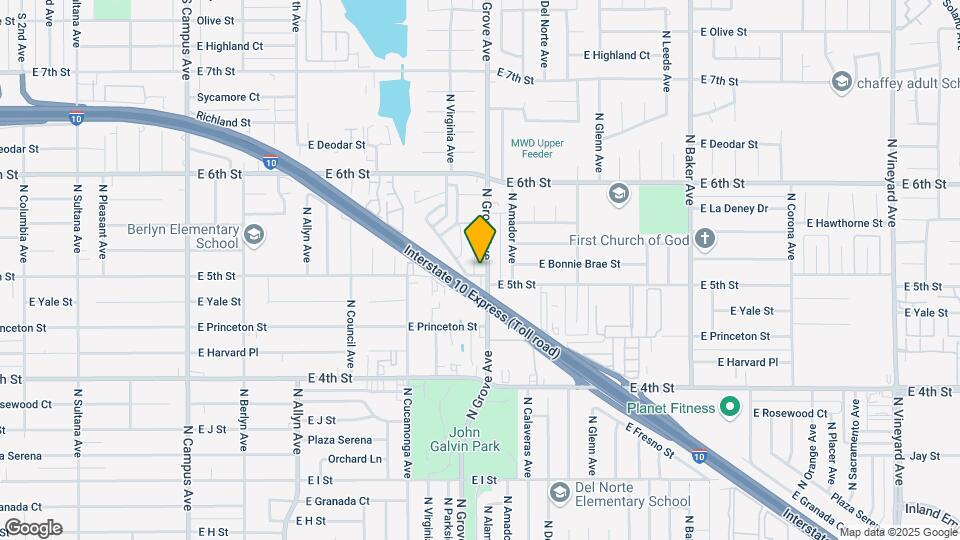 1303 N Grove Ave Map and Location Details