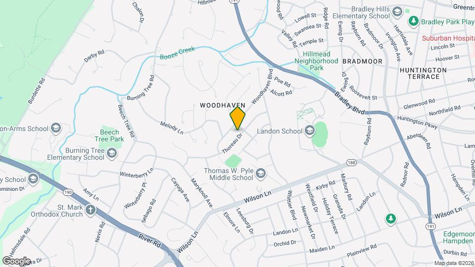 8208 Thoreau Dr Map and Location Details