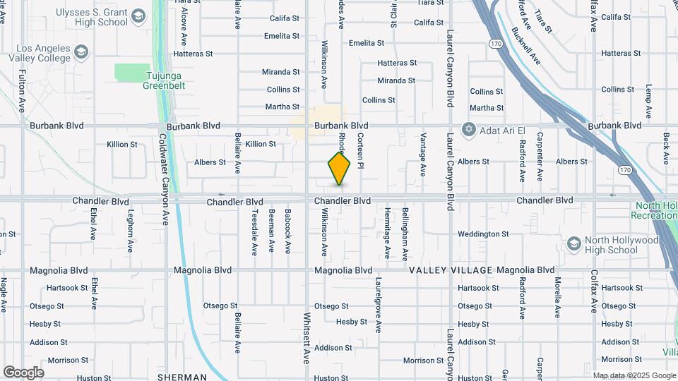 12401 Chandler Blvd Map and Location Details