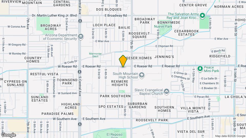 511 E Roeser Rd, Unit B Mapa y Detalles de la Ubicación