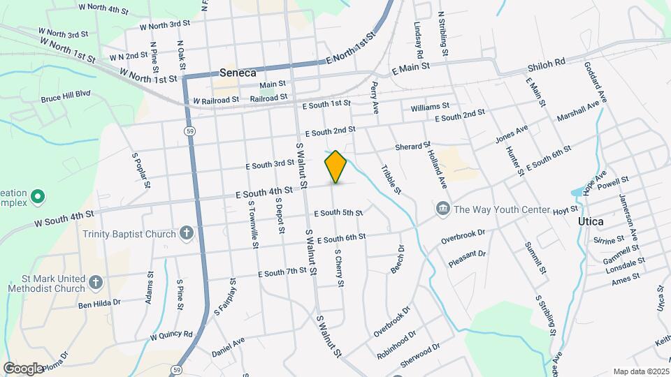 401 S Cherry St Map and Location Details