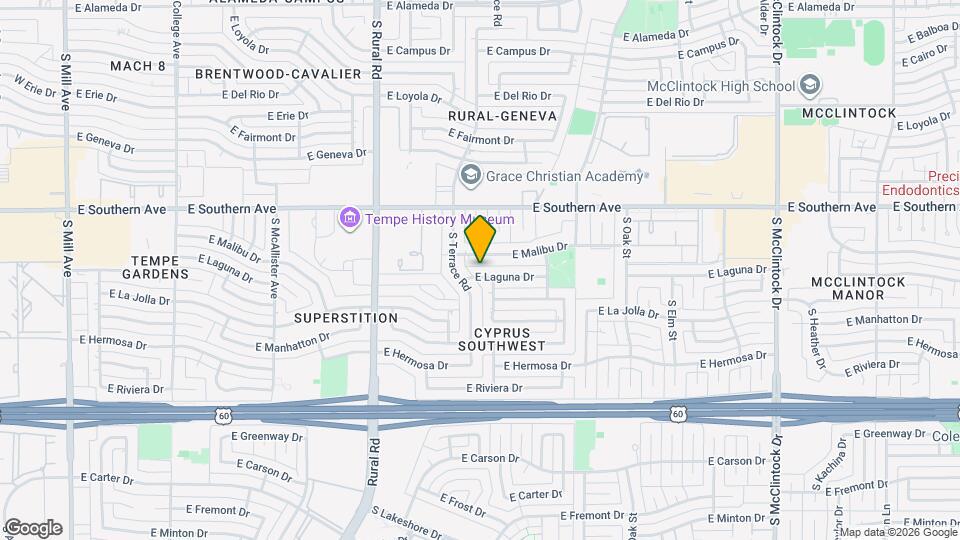 1118 E Laguna Dr Map and Location Details