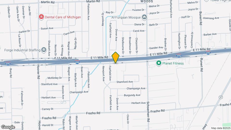 13000 E 11 Mile Rd Map and Location Details