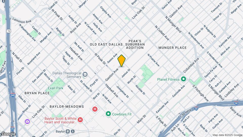 4400 GASTON Ave Mapa y Detalles de la Ubicación