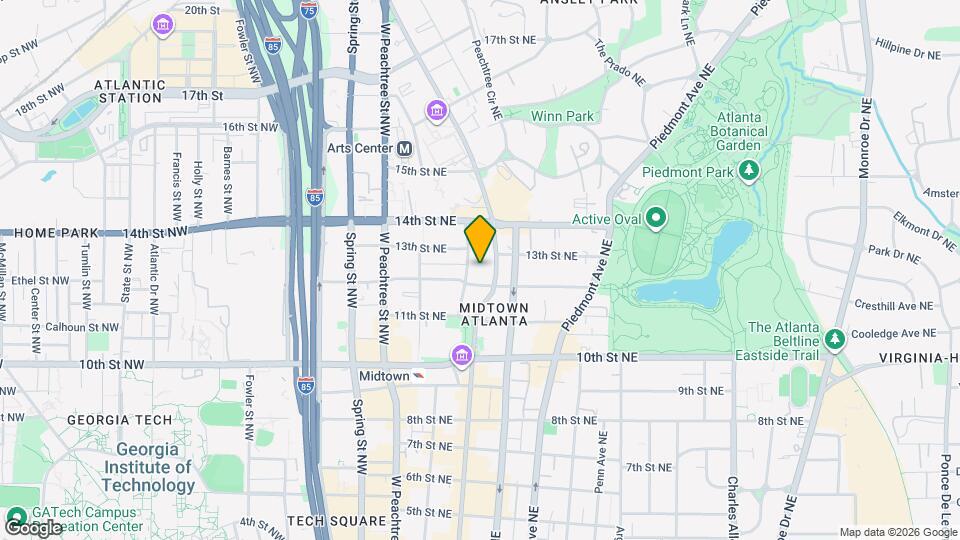 1100 Peachtree St NE Map and Location Details