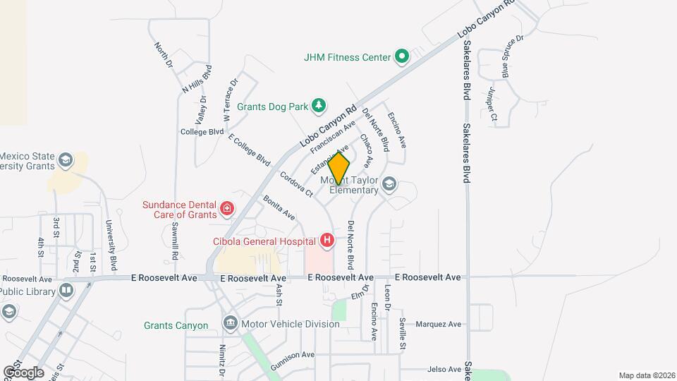 1404 Chaco Ave Map and Location Details