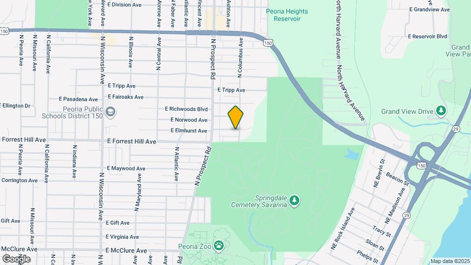 1412 E Elmhurst Ave Map and Location Details