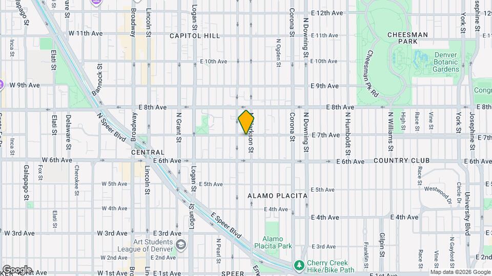754 E 7th Ave Map and Location Details
