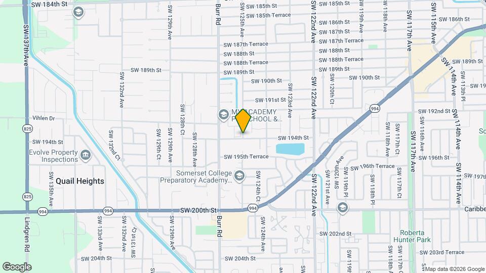 12552 SW 194th St Map and Location Details