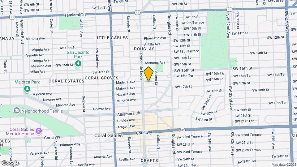 1805 Ponce de Leon Blvd, Unit 724 Map and Location Details