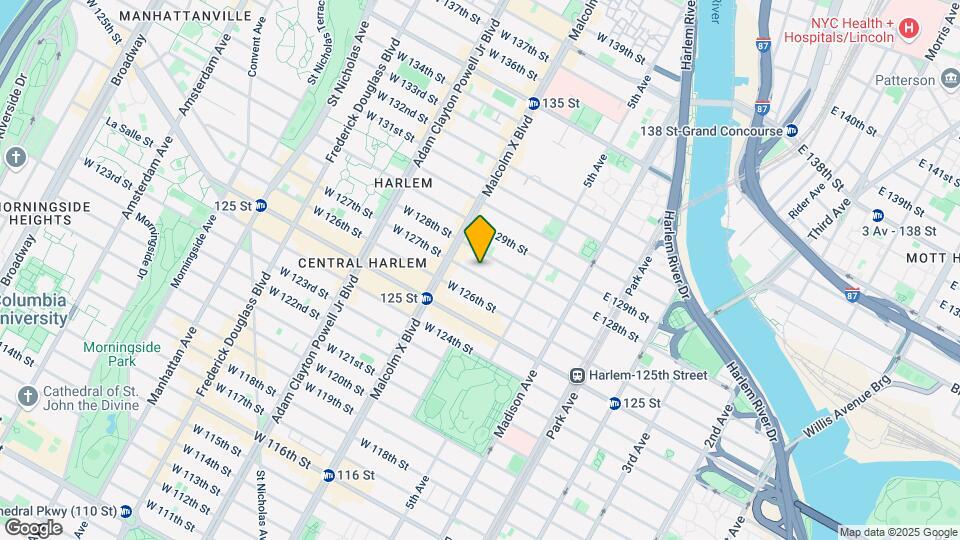 57 W 127th St Mapa y Detalles de la Ubicación