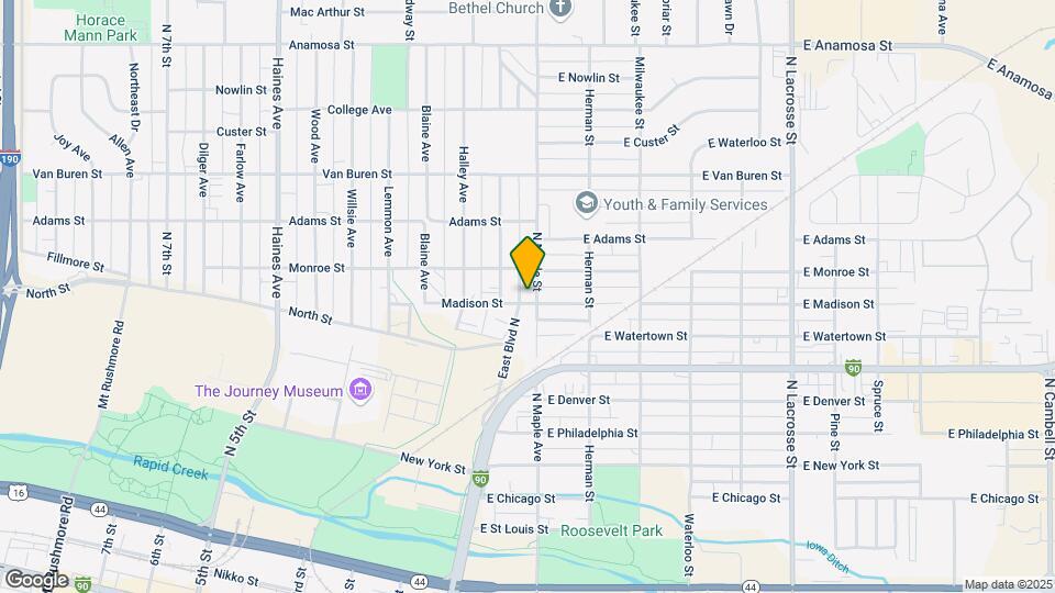 641 N Maple Ave Map and Location Details
