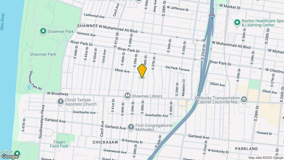 664 S 38th St Map and Location Details