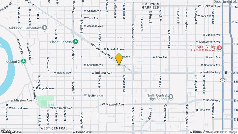 1117 W Shannon Ave Map and Location Details