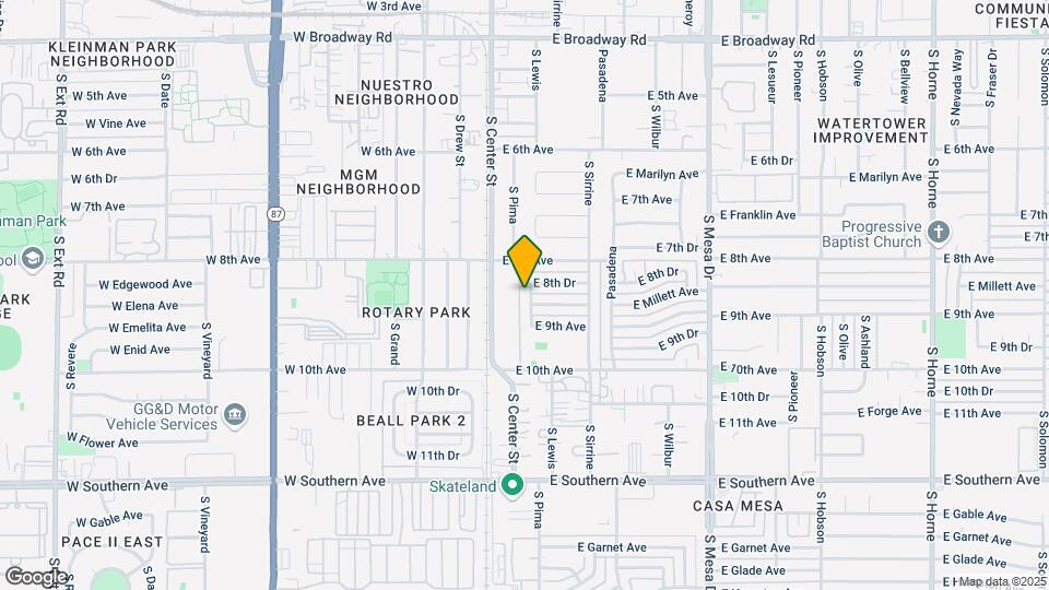 844 S Lewis, Unit B Map and Location Details