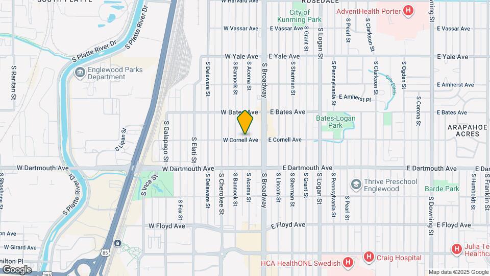 2995 S Acoma St Map and Location Details
