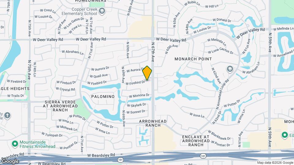 6757 W Firebird Dr Map and Location Details