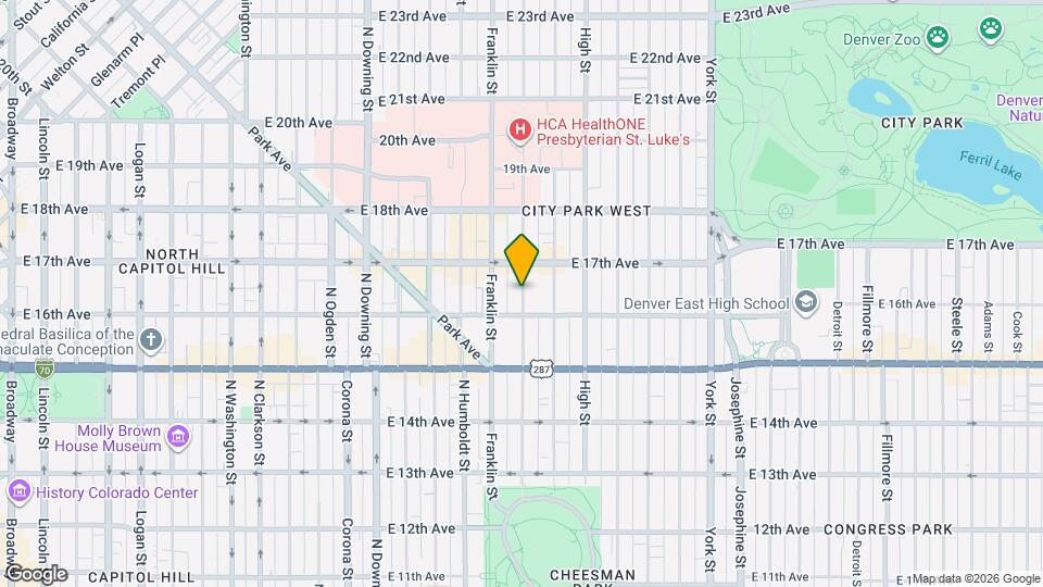 1639 Gilpin St Map and Location Details