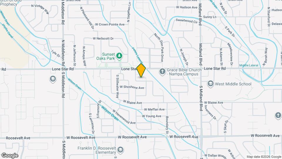 1610 W Tamarack Dr Map and Location Details