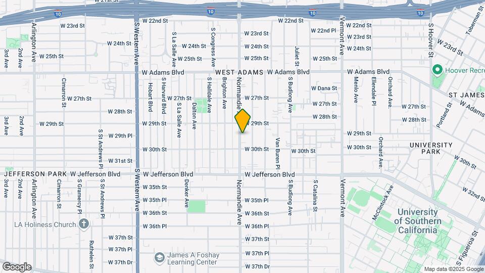 2926-2928 S Normandie Ave Mapa y Detalles de la Ubicación