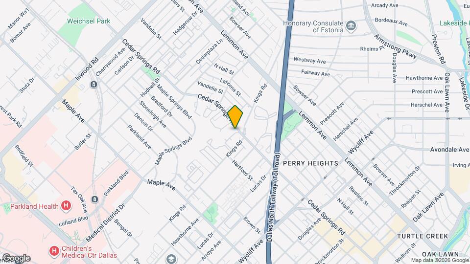 4777 Cedar Springs Rd, Unit 8D Map and Location Details