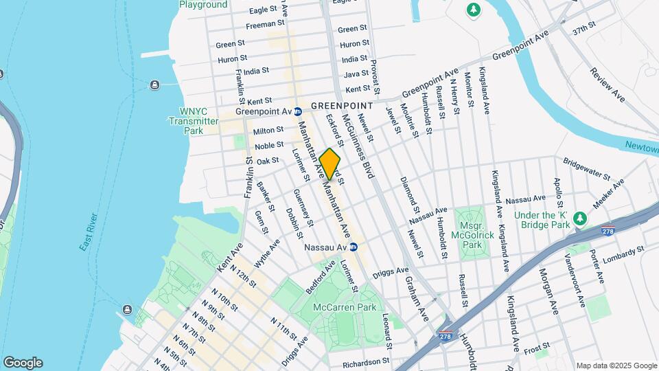 754 Manhattan Ave Map and Location Details