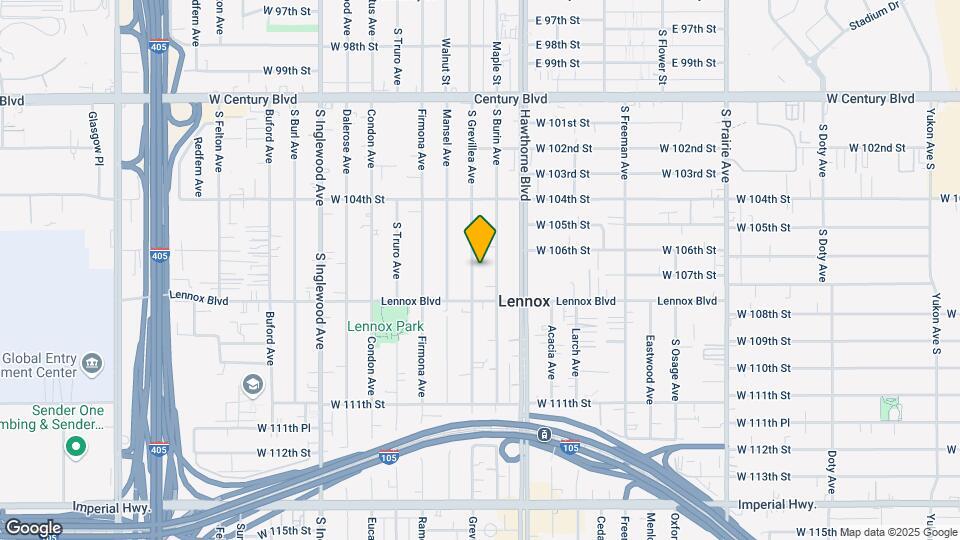 10702 S Grevillea Ave, Unit 1 Map and Location Details