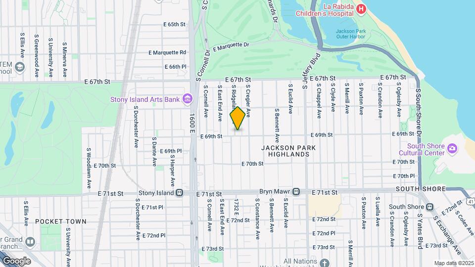 1738 E 69th St, Unit 104 Mapa y Detalles de la Ubicación