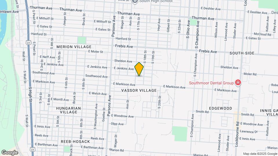 601 Southwood Ave Map and Location Details