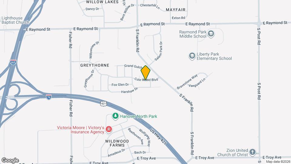 8025 Cole Wood Blvd Mapa y Detalles de la Ubicación