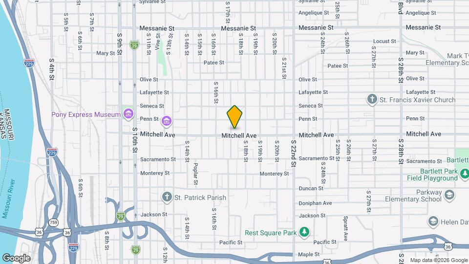 1705 Mitchell Ave Map and Location Details