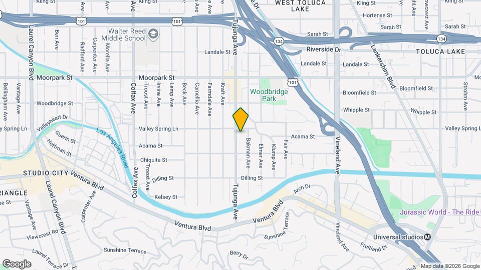 4244 Tujunga Ave, Unit 4244.5 Mapa y Detalles de la Ubicación
