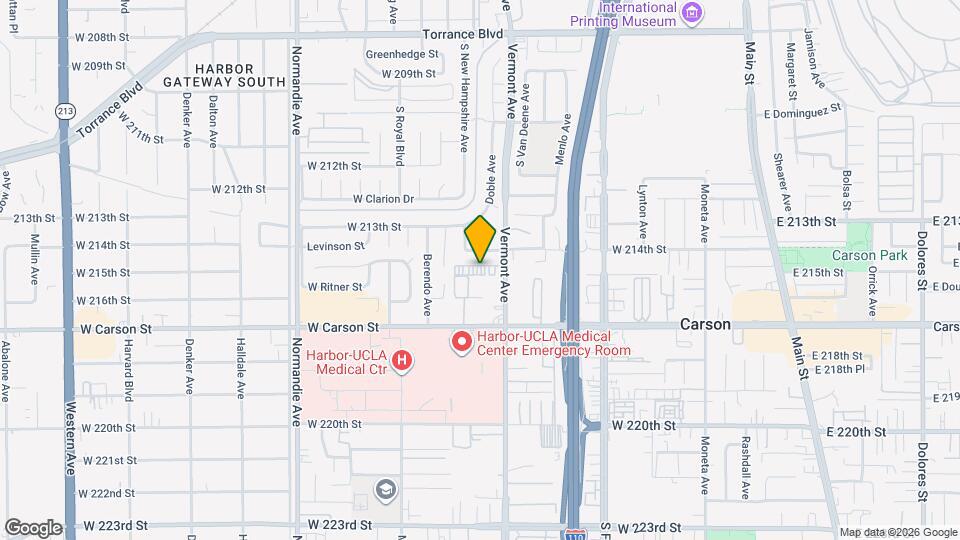 21415 S Vermont Ave Mapa y Detalles de la Ubicación