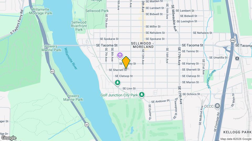 1008 SE Sherrett St Map and Location Details