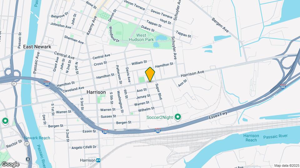 739 Harrison Ave Map and Location Details