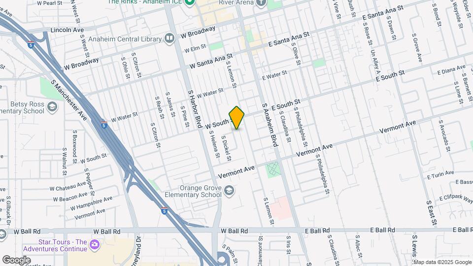 826 S Clementine St Map and Location Details