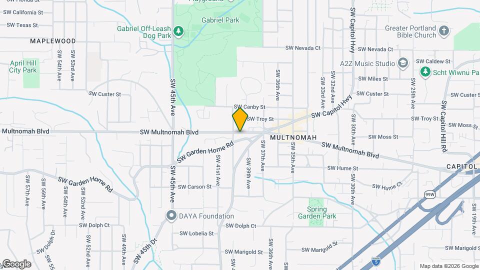 3914 SW Multnomah Blvd Mapa y Detalles de la Ubicación
