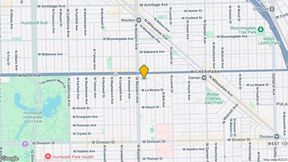 1536 N Claremont Ave Mapa y Detalles de la Ubicación