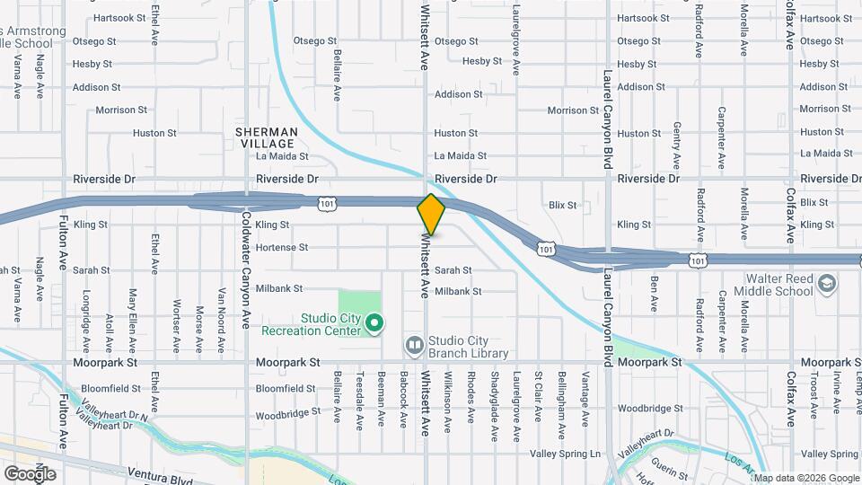 12457 Hortense St Map and Location Details