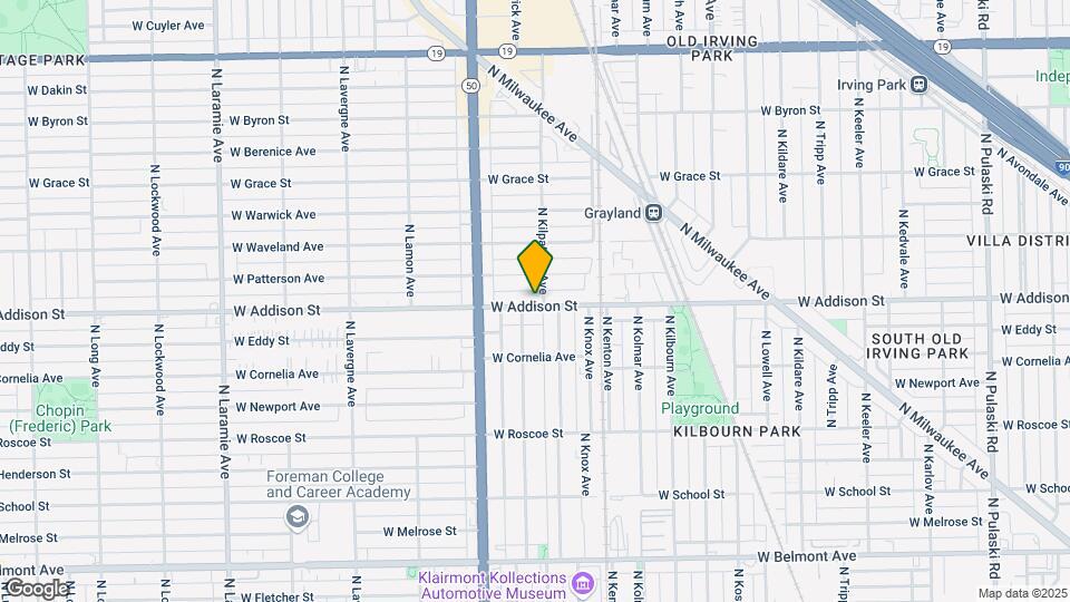 4740 W Addison St Map and Location Details