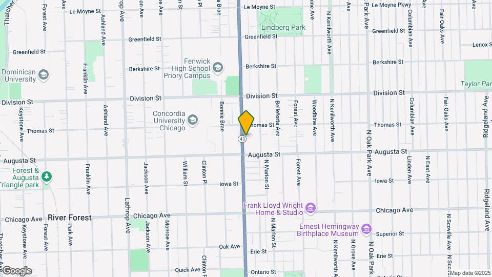 1025 N Harlem Ave, Unit A Mapa y Detalles de la Ubicación