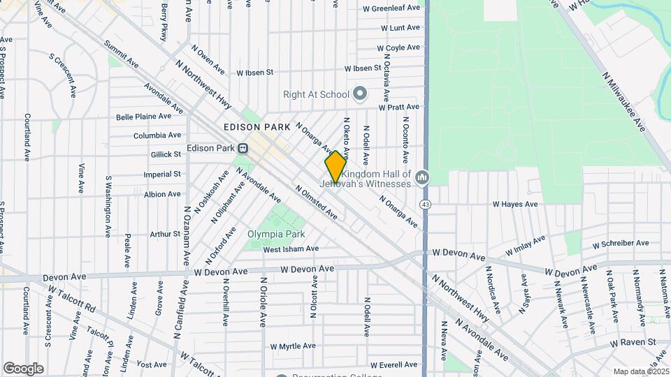 6587 N Northwest Hwy Map and Location Details