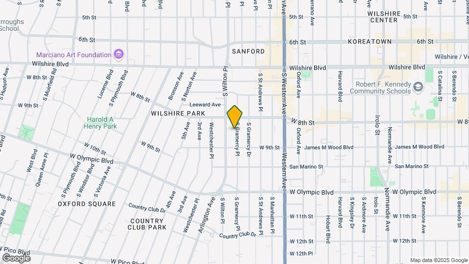 831 S Gramercy Pl Map and Location Details