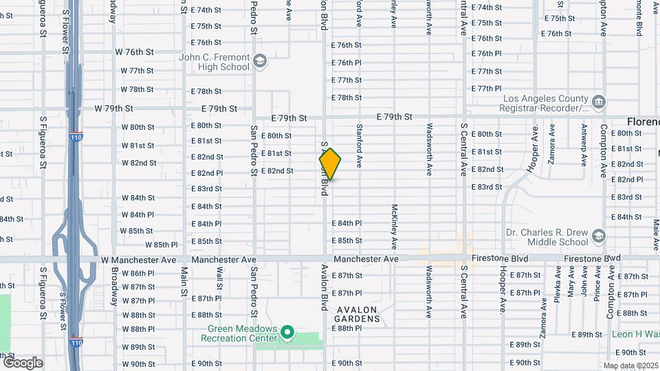 8222 Avalon Blvd Map and Location Details