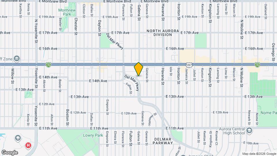 1400 Galena St Map and Location Details