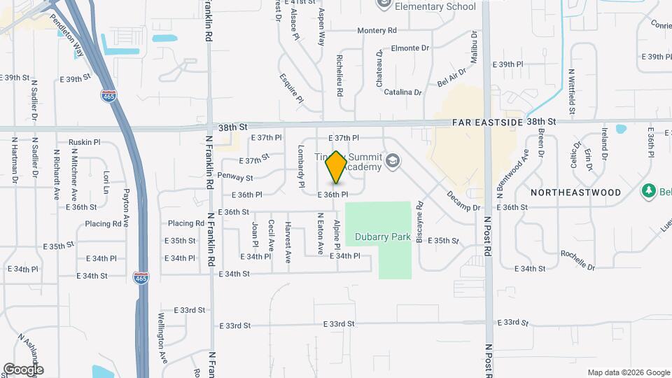 8426 E 36th Pl Map and Location Details