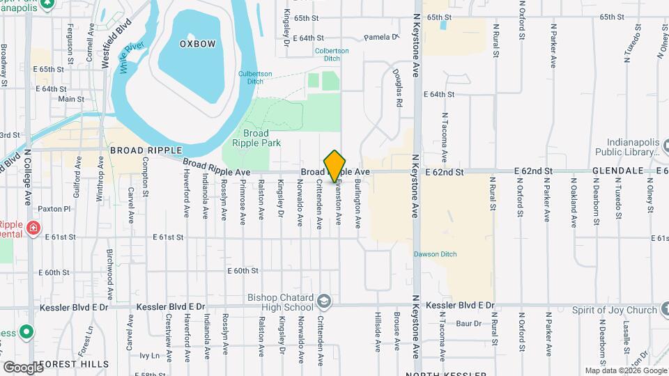 6186 Evanston Ave Map and Location Details